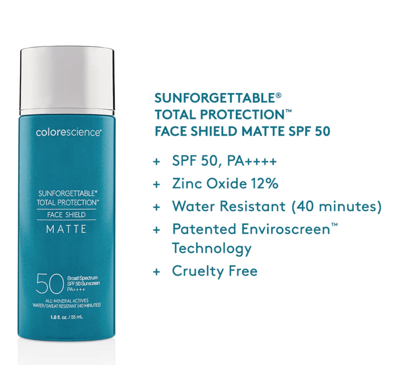 Colorescience Sunscreen Sunforgettable® Total Protection® Face Shield Matte SPF 50