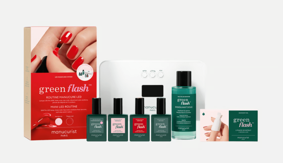 Manucurist nail polish Pro Green Flash Kit - Hortencia + Poppy Red