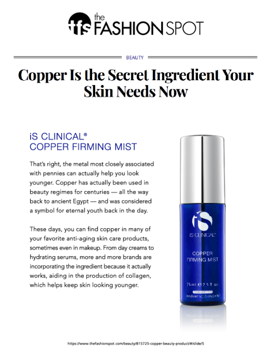 iS Clinical Copper Firming Mist