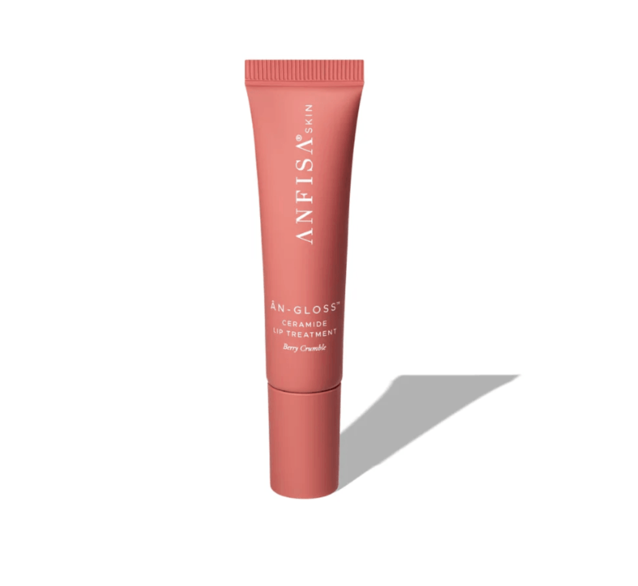 Anfisa Lip Protection Berry Crumble - a sheer dusty rose ÂN-GLOSS Ceramide Lip Treatment