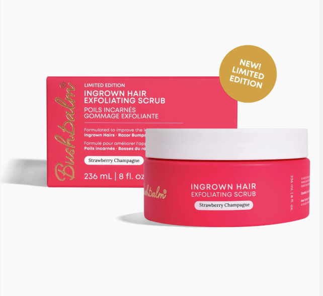 Bush Balm Bath & Body Strawberry Champagne Bush Balm Ingrown Hair Exfoliating Scrub