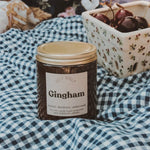 Shy Wolf Candle Gingham