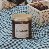 Shy Wolf Candle Gingham