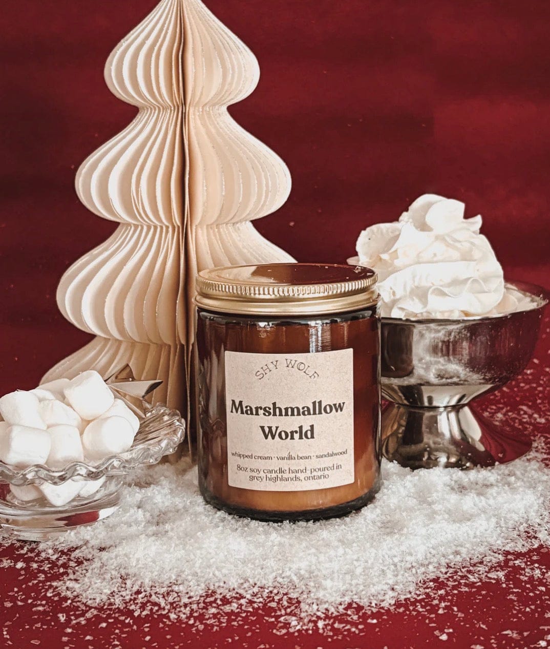 Shy Wolf Candle Marshmellow World