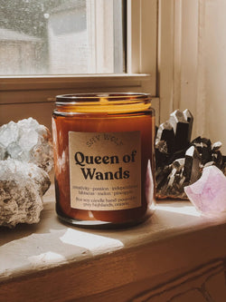 Shy Wolf Candle Queen of Wands