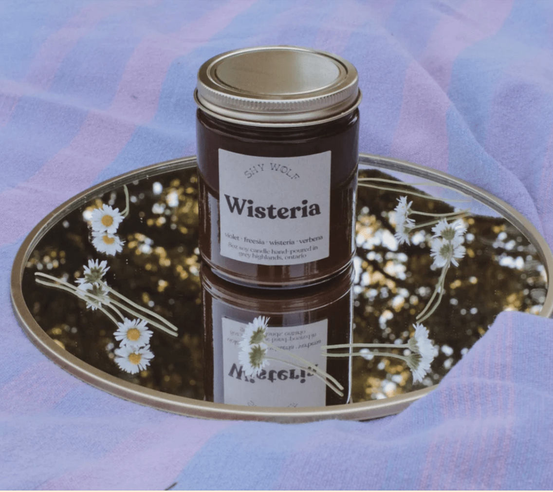 Shy Wolf Candle Wisteria