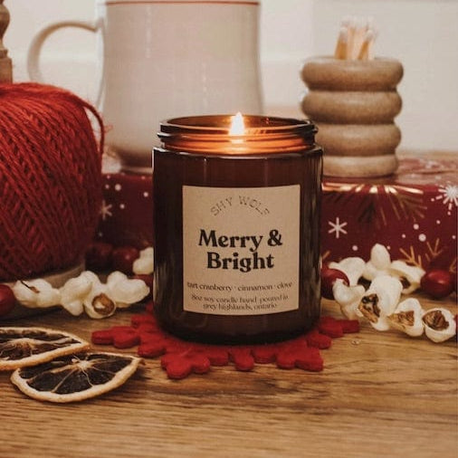 Shy Wolf Candles Merry & Bright