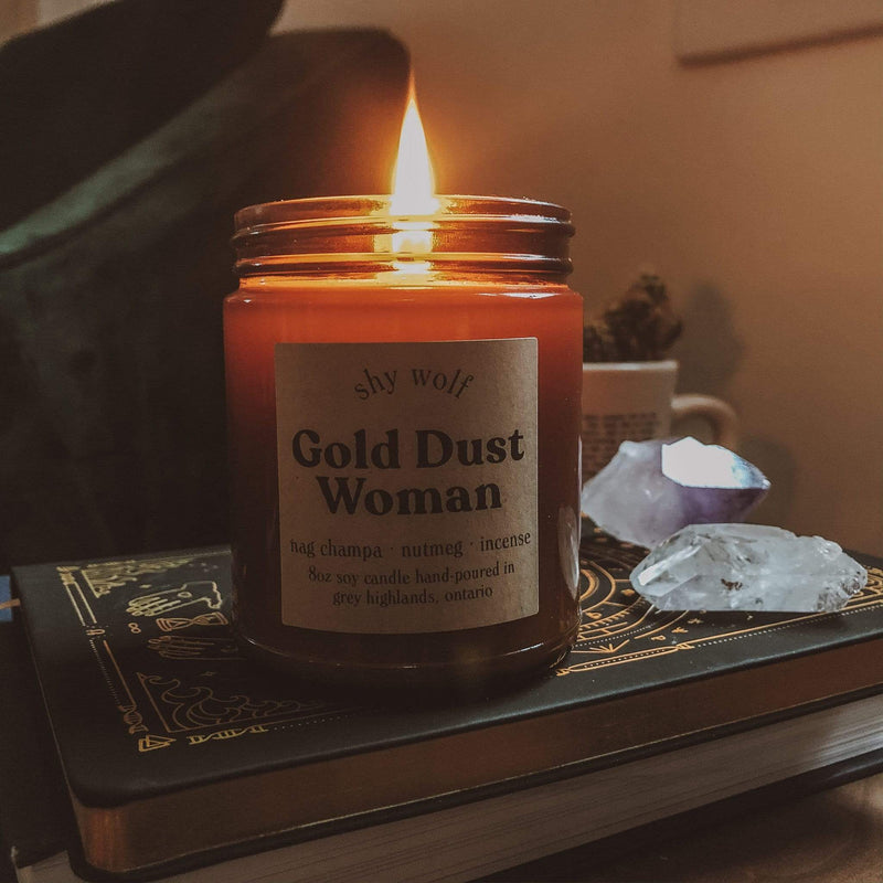 Shy Wolf Candle Gold Dust Woman