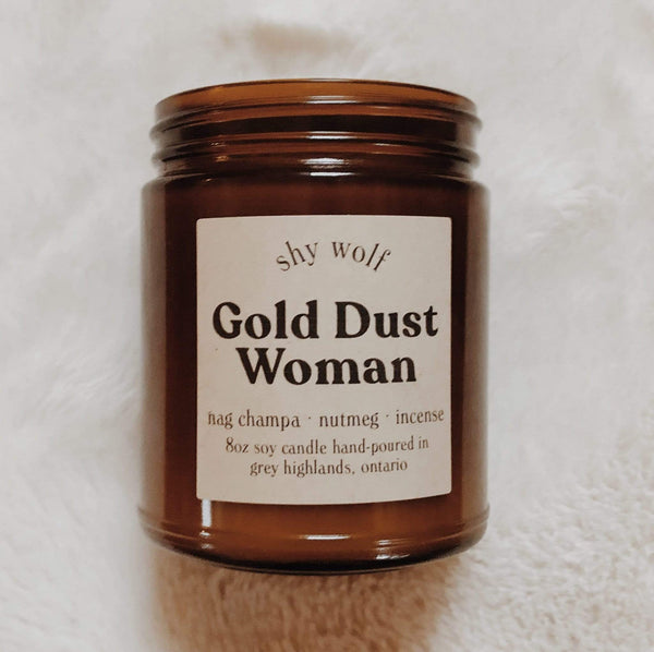Shy Wolf Candle Gold Dust Woman
