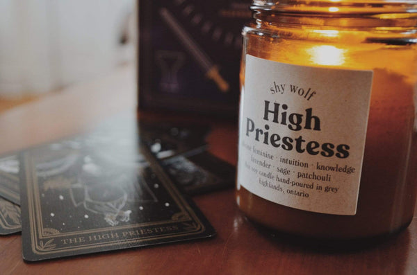 Shy Wolf Candle High Priestess